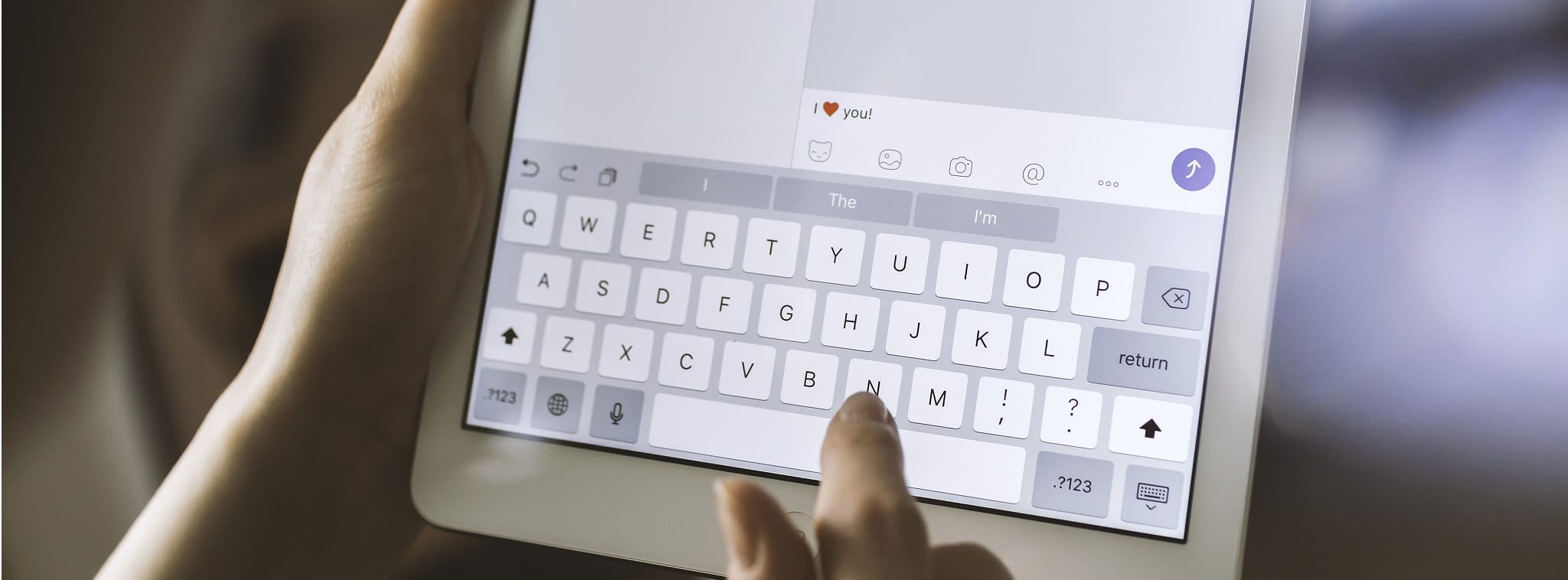 Tablette tactill en fonctionnement